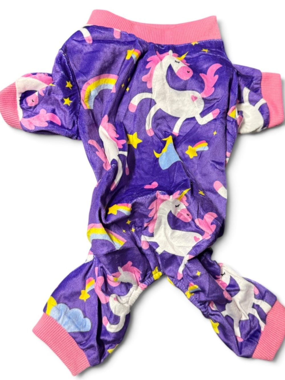 NWOT BAOBICUTE Unicorn Dog Pajamas Medium Purple Rainbow Puppy Onesie